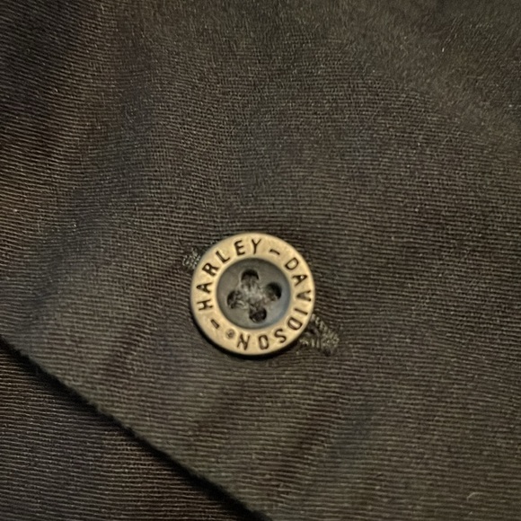 Harley Davidson Motorcycle Black Short Sleeve Button Up Size XL - Picture 5 of 9